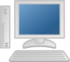 White Computer Desktop Clip Art